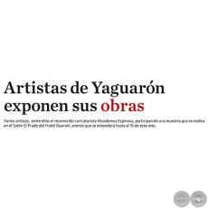 Artistas de Yaguarón exponen sus obras - Artista Nicodemus Espinosa - Jueves 15 de Diciembre de 2016